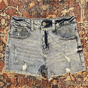 Justice Blue Distressed Kids Denim Shorts